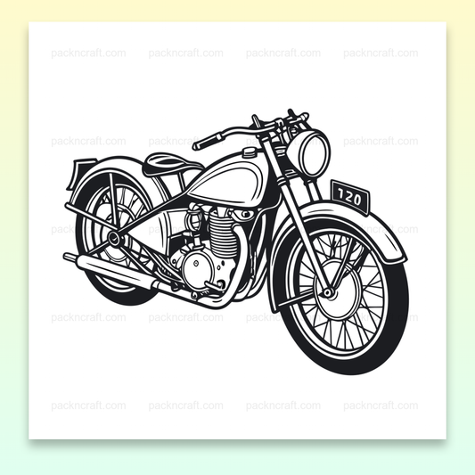 Illustration vectorielle de moto vintage Vincent Rapide 1937 en SVG