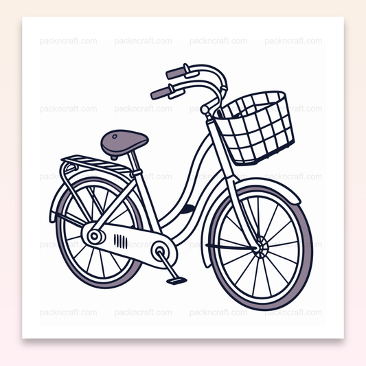 Illustration vecteur d'un vélo de ville vintage, idéale pour projets DIY et déco.