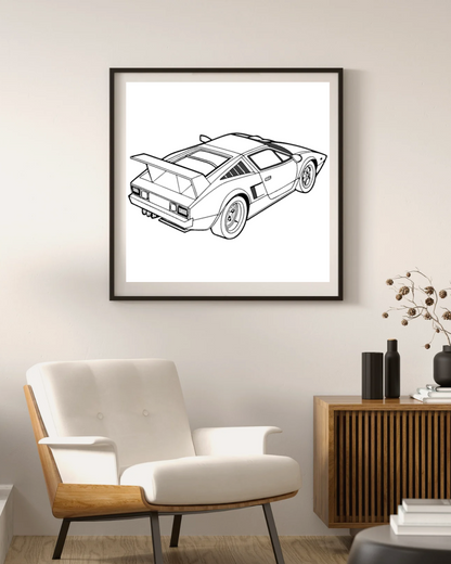 Voiture Vintage en Mouvement | SVG Futuriste | Thème Rétro