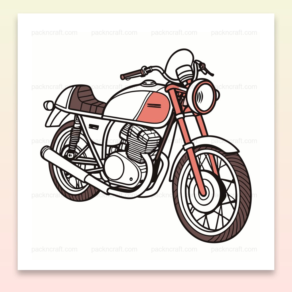 Illustration vectorielle Ducati 900SS 1975 pour papeterie et design