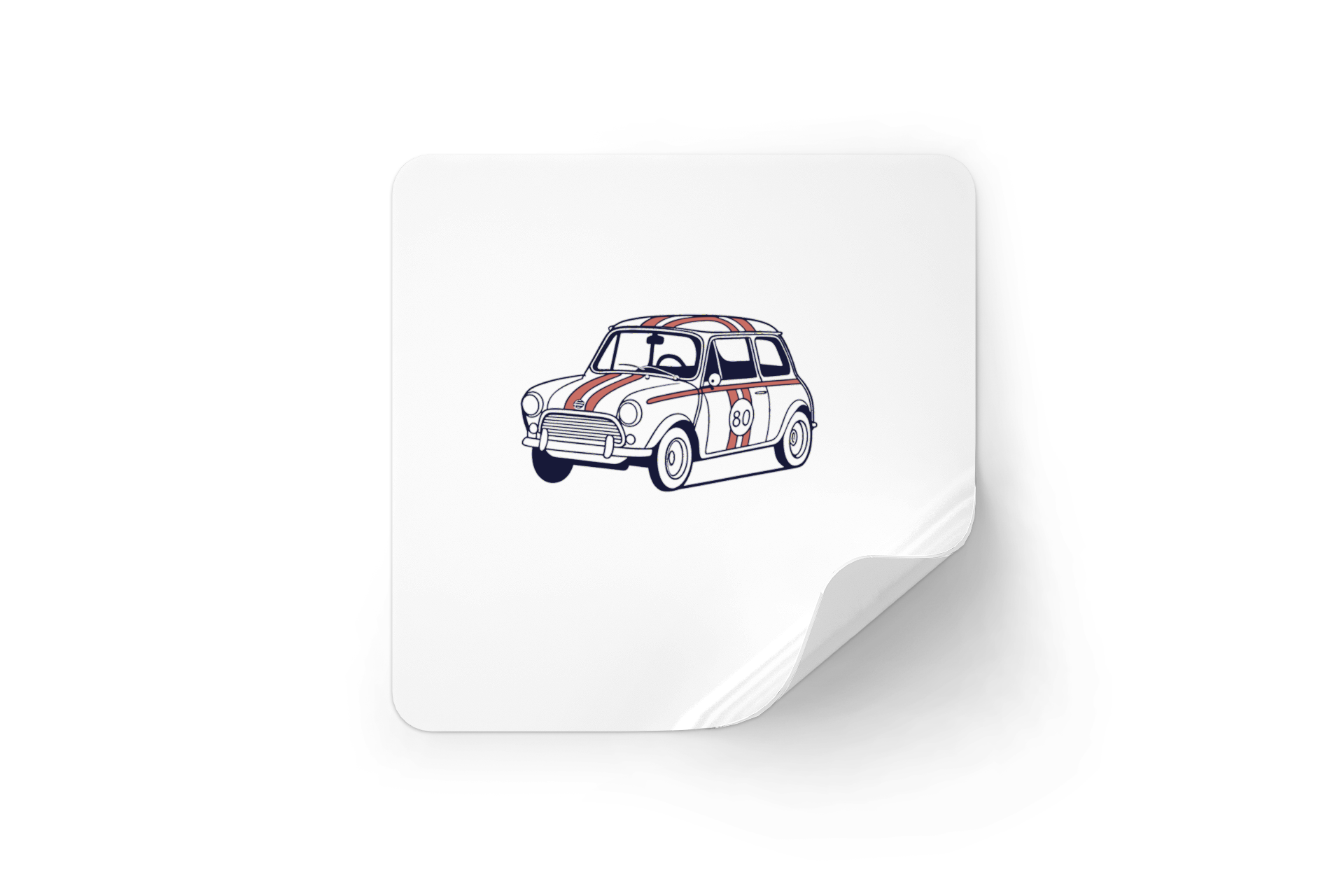 Sticker Mini Cooper vintage pour passionnés