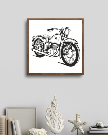 Cadre avec image moto vintage, accentuez votre décoration