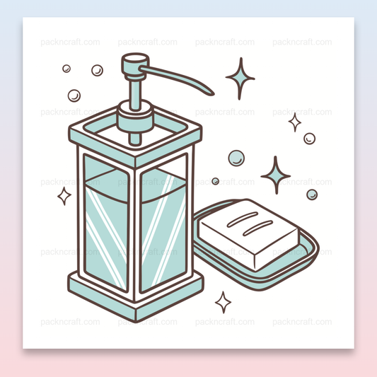 Illustration élégante de distributeur à savon pour divers usages créatifs
