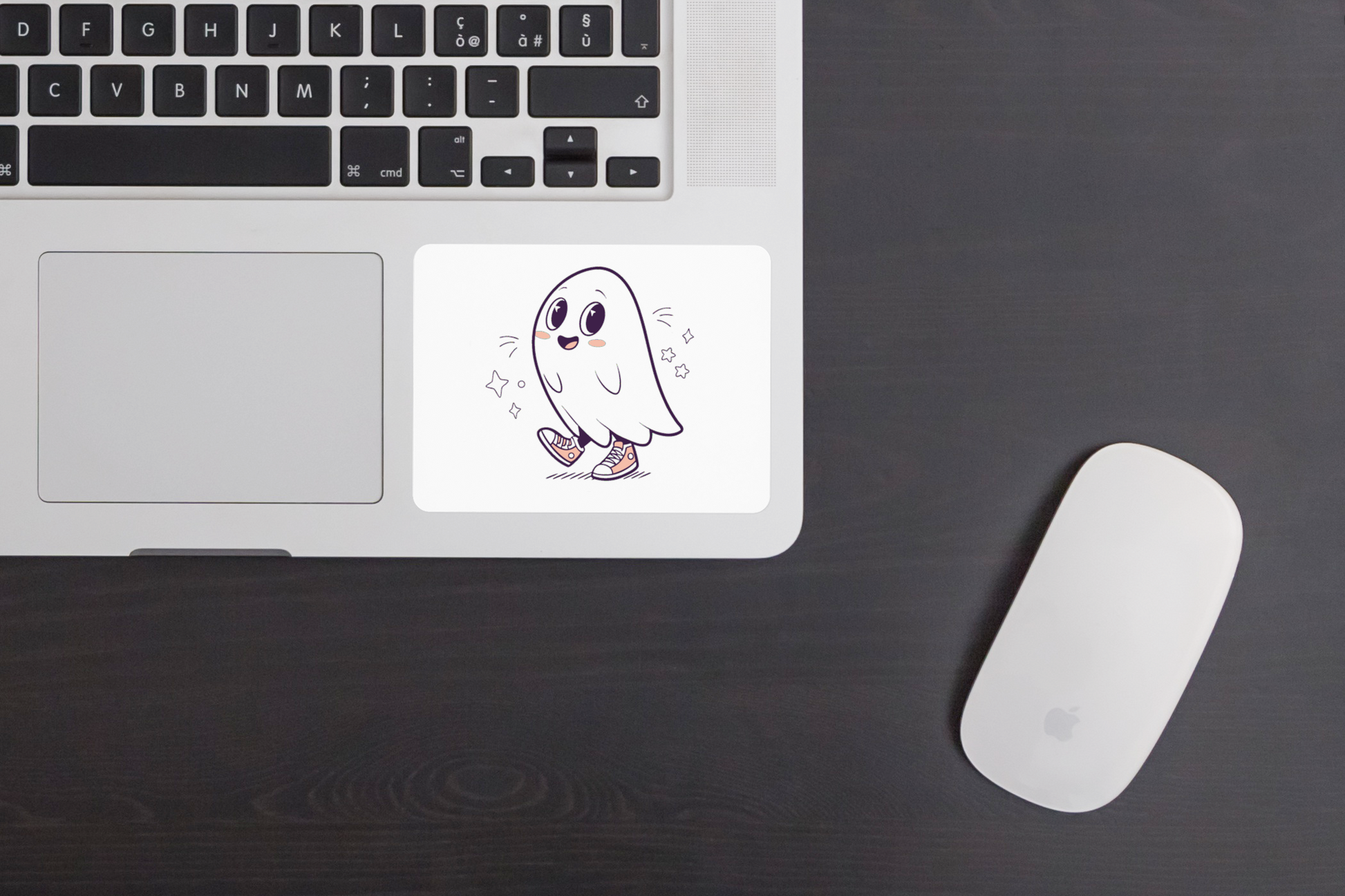 Sticker fantaisie fantôme kawaii sur fond blanc pour Halloween