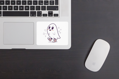 Sticker fantaisie fantôme kawaii sur fond blanc pour Halloween