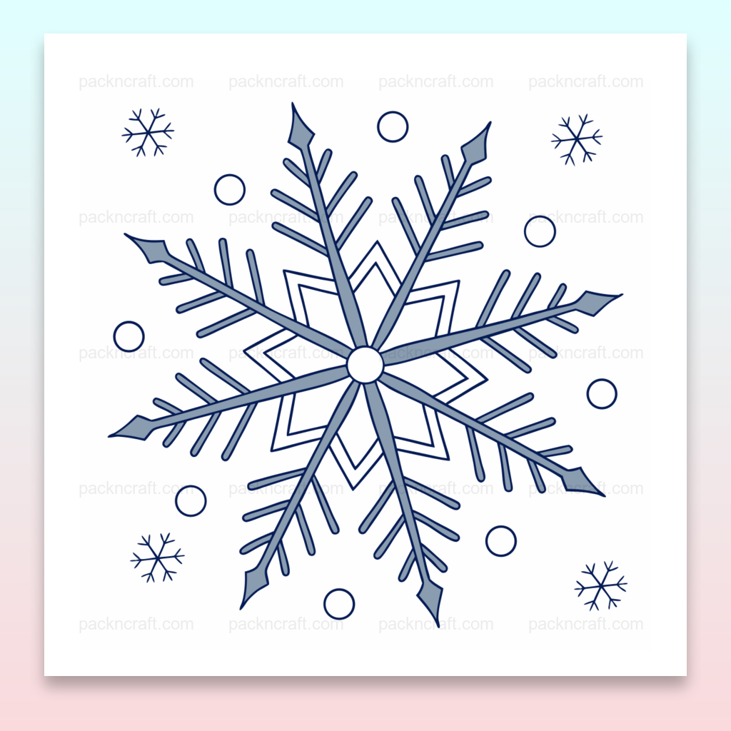 Illustration vectorielle stylisée d'un flocon de neige pour projets DIY et décoration hivernale