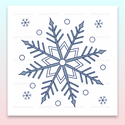 Illustration vectorielle stylisée d'un flocon de neige pour projets DIY et décoration hivernale