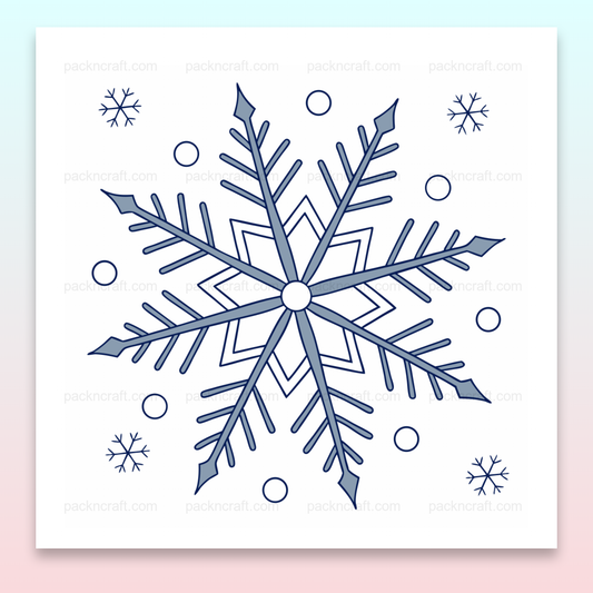 Illustration vectorielle stylisée d'un flocon de neige pour projets DIY et décoration hivernale
