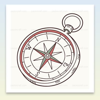 Illustration vectorielle d'une boussole détaillée pour usage décoratif et éducatif