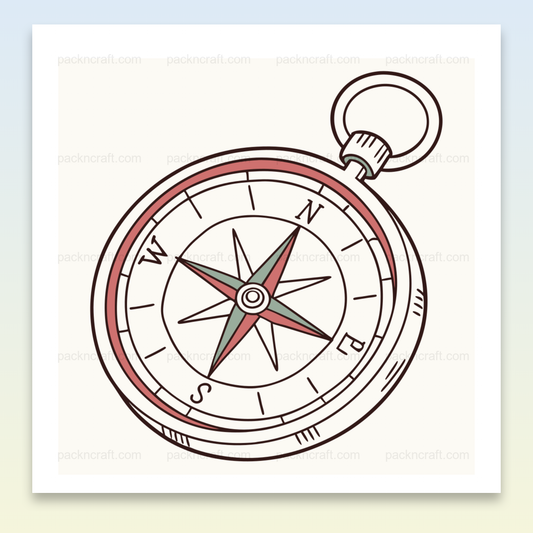 Illustration vectorielle d'une boussole détaillée pour usage décoratif et éducatif