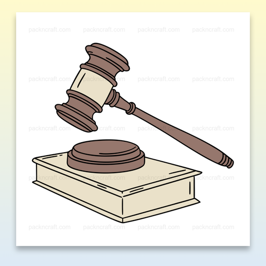 Marteau du Juge Décision | SVG Élégant | Thème Judiciaire