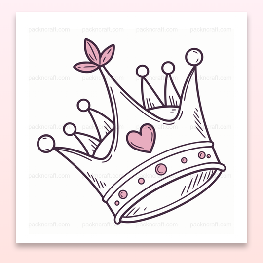Illustration de couronne kawaii pour projets d'art numerique.