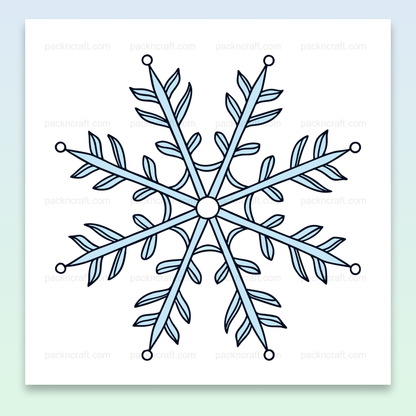 Flocon de neige stylisé en SVG pour décorations hivernales et projets créatifs