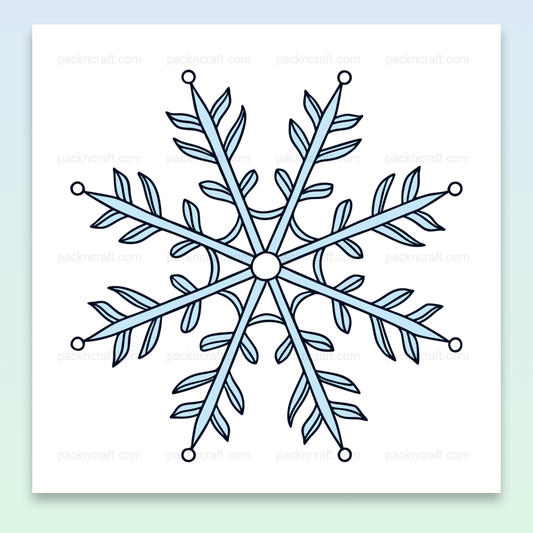Flocon de neige stylisé en SVG pour décorations hivernales et projets créatifs