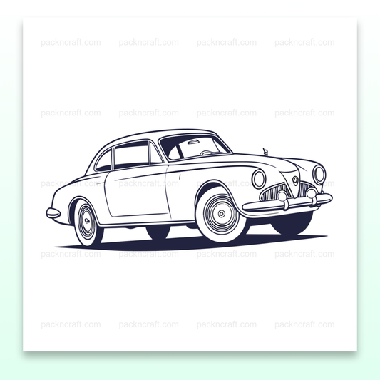 Illustration SVG de voiture ancienne élégante en style rétro