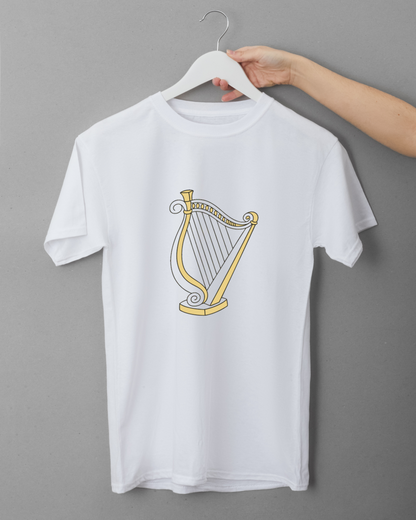 T-shirt orné d'une harpe subtilement dessinée pour les amateurs de musique