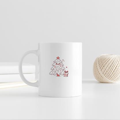 Mug festif avec sapin kawaii joyeux pour célébrer Noël
