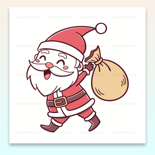 Illustration vectorielle Père Noël souriant, parfait pour projets festifs et décorations de Noël.