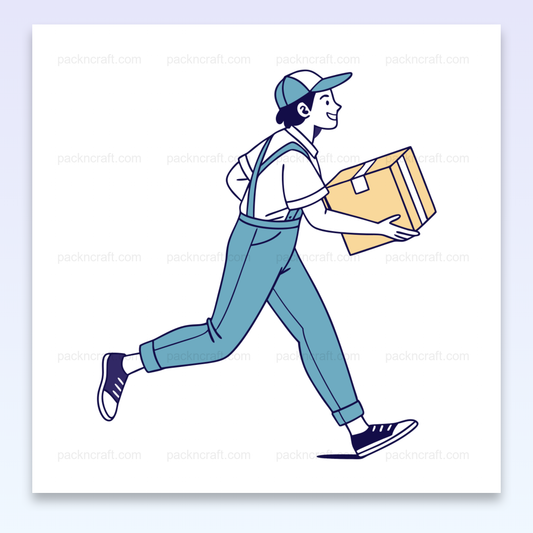 Livreur Pressé | Illustration SVG Moderne | Thème Livraison