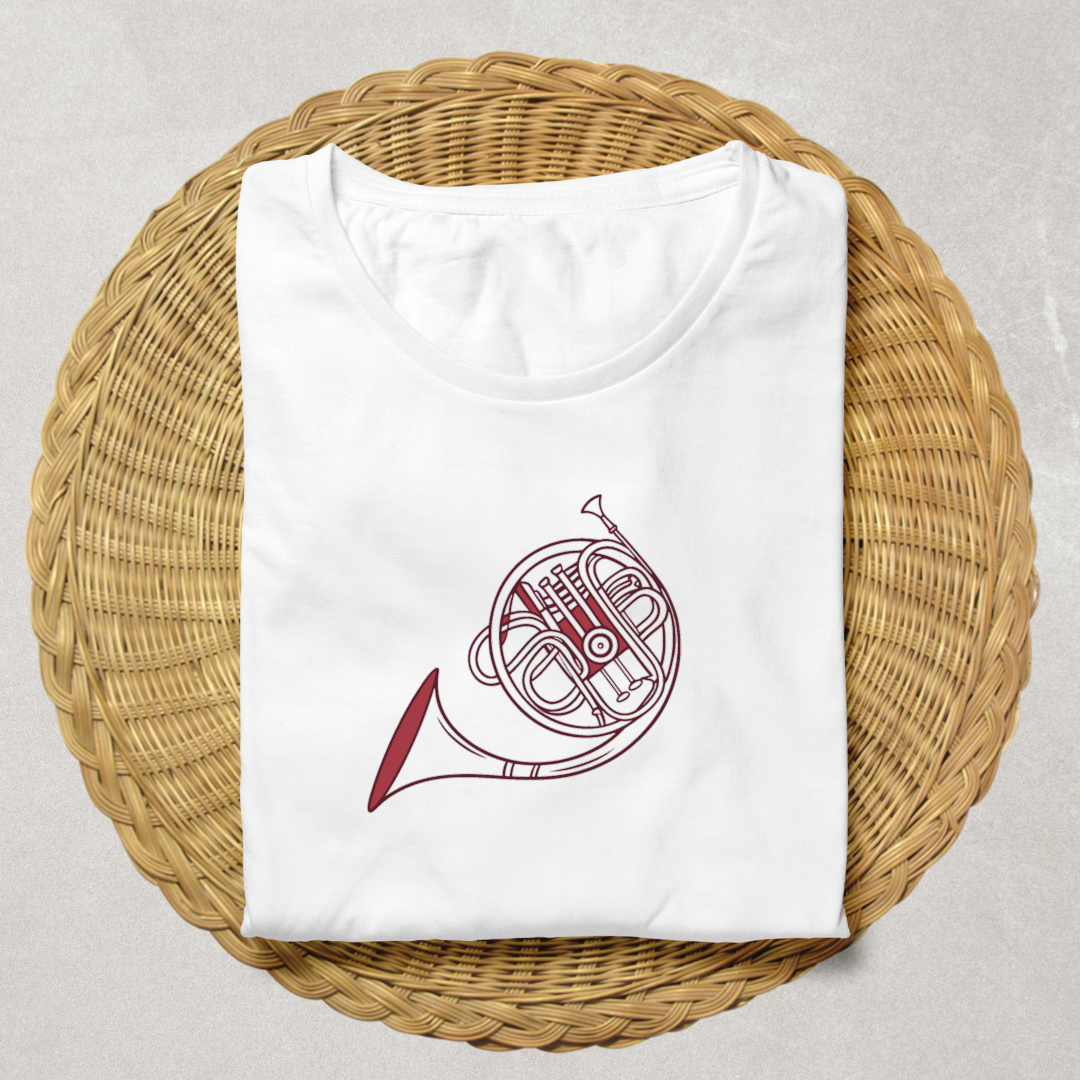 T-shirt moderne à thème musical avec icône numérique élégante en melody flat style