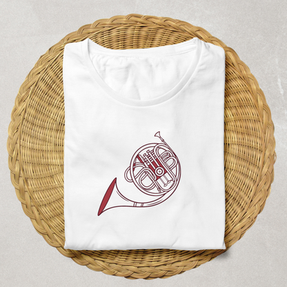 T-shirt moderne à thème musical avec icône numérique élégante en melody flat style