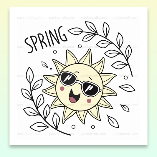 Soleil souriant avec lunettes de soleil, illustration vectorielle pour papeterie et DIY