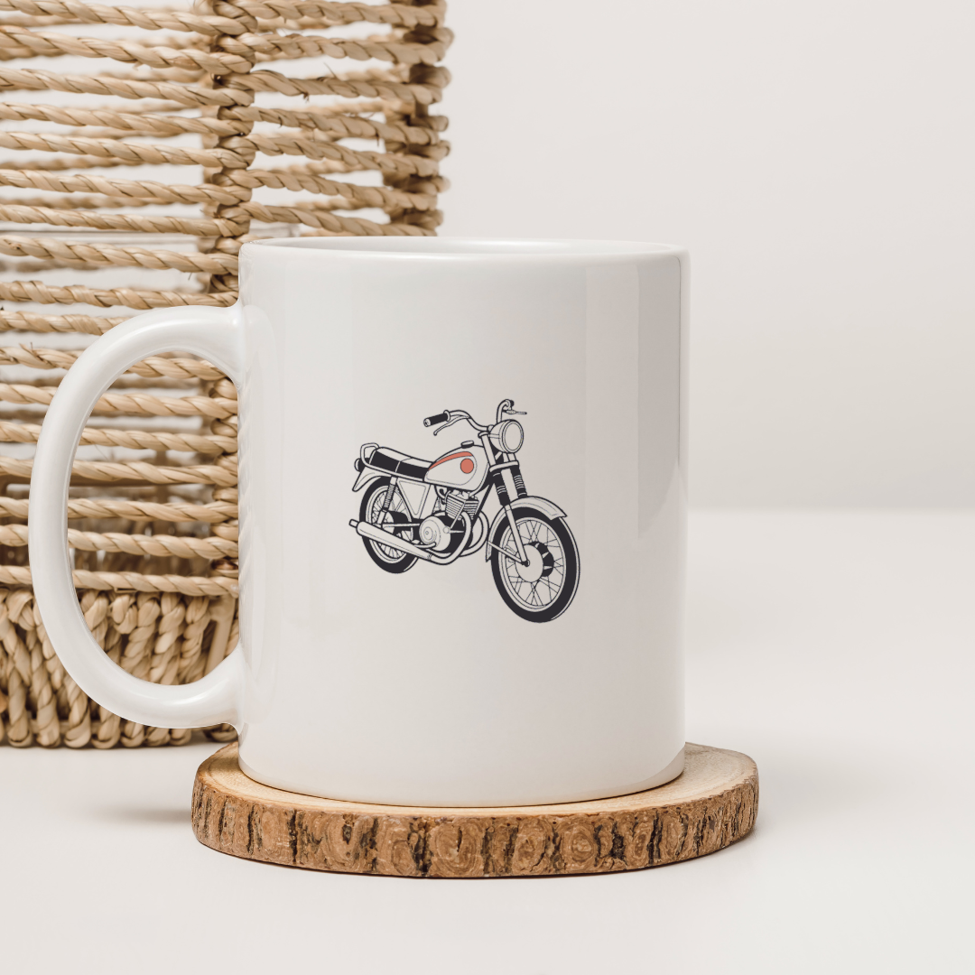Design moto Derbi 125 pour mugs personnalisés