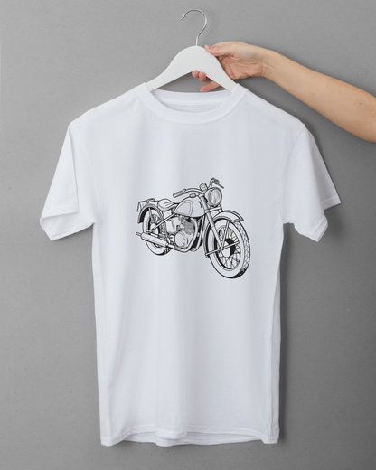 Graphisme de t-shirt avec moto Matchless G3 1940 rétro.