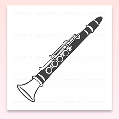 Illustration minimaliste de clarinette pour projets créatifs et éducatifs