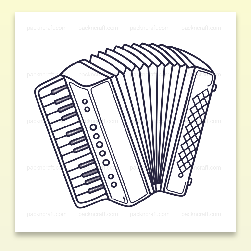 Illustration d'accordéon en style minimaliste pour usage créatif