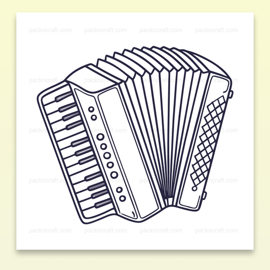 Illustration d'accordéon en style minimaliste pour usage créatif