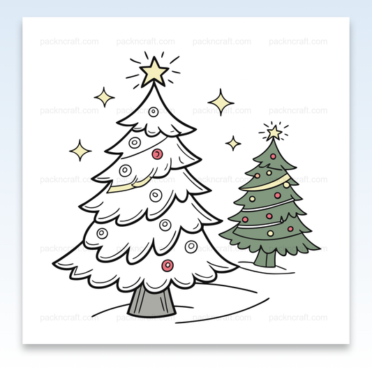 Illustration de sapins de Noël festifs en SVG pour décorations et projets DIY