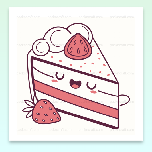 part de gateau avec fraise