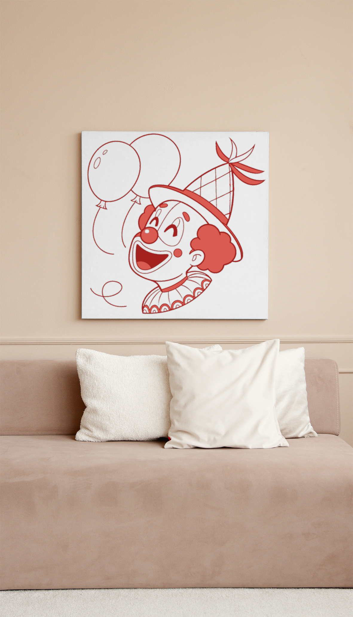 poster clown festif anniversaire