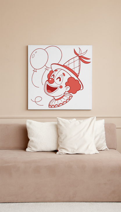poster clown festif anniversaire