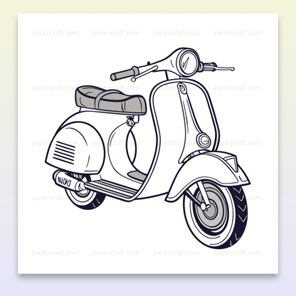 Vespa 1946 Illustration Numérique Vintage