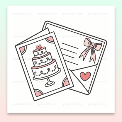 Invitation de Mariage Élégante - Fichier Numérique SVG